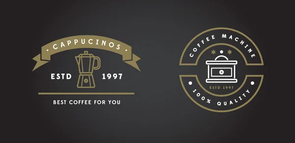 Plantillas de Logotipo de café y accesorios de café — Vector de stock