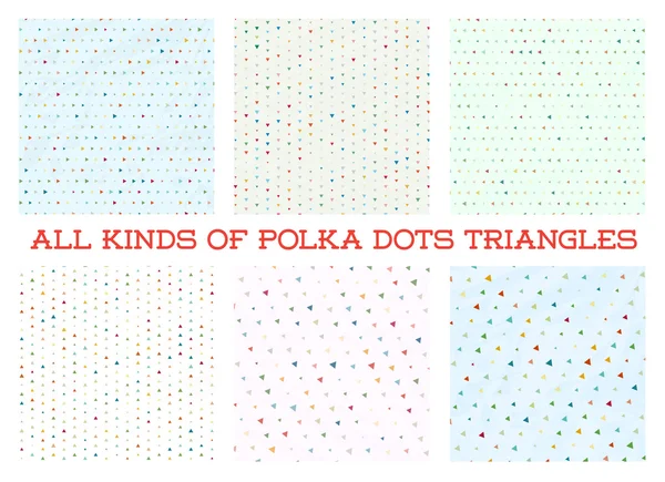 Polka Dot Segitiga warna Desain - Stok Vektor