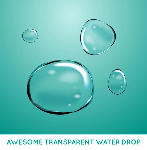 Ensemble de bulles d'eau savonneuse — Image vectorielle