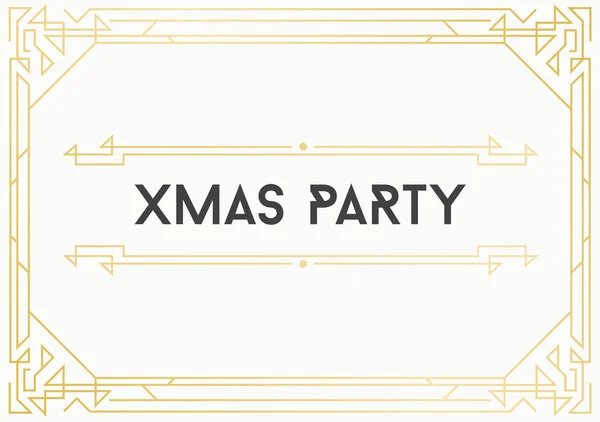 Great Vintage Invitation to Christmas Party — Stock Vector