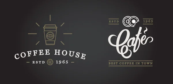 Plantillas de Logotipo de café y accesorios de café — Vector de stock