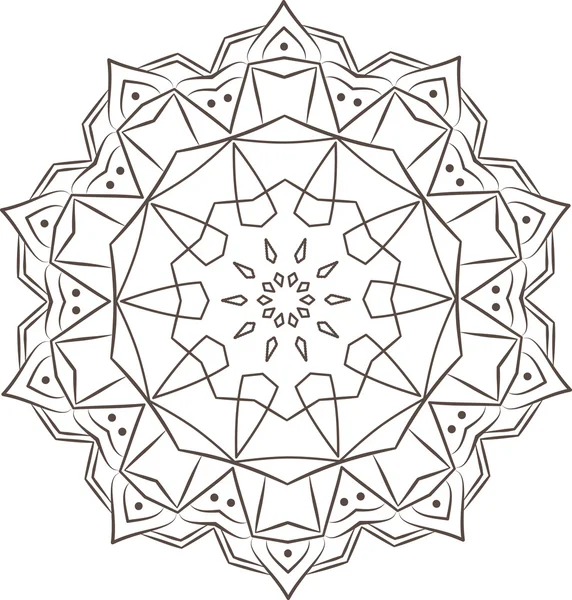 Mandala fractal étnico — Archivo Imágenes Vectoriales