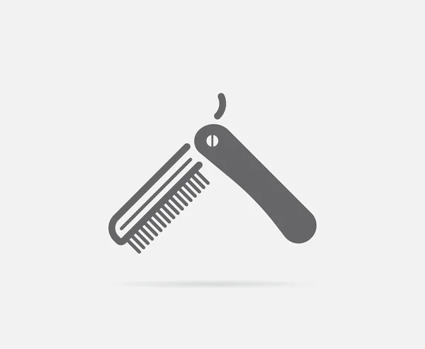 Elemento de cepillo de pelo plegable o icono — Vector de stock