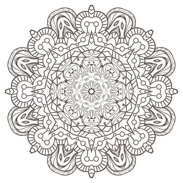 Etnikai fraktál Mandala — Stock Vector