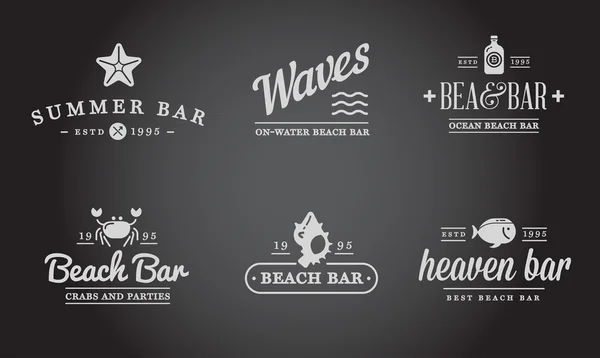 Beach Sea Bar Elements — Stock Vector