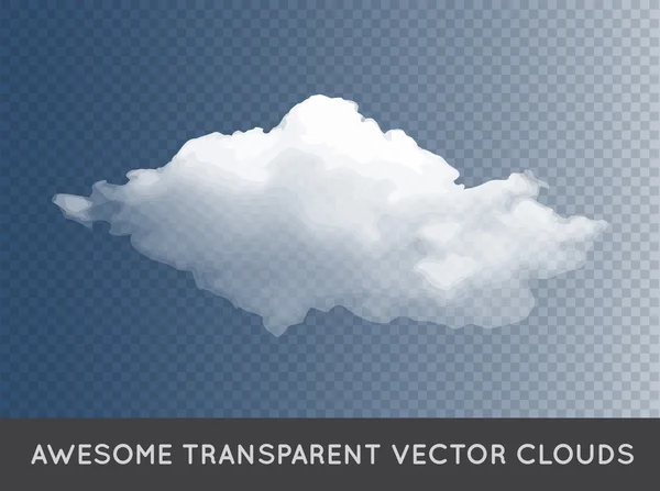 Nuvens transparentes impressionantes — Vetor de Stock