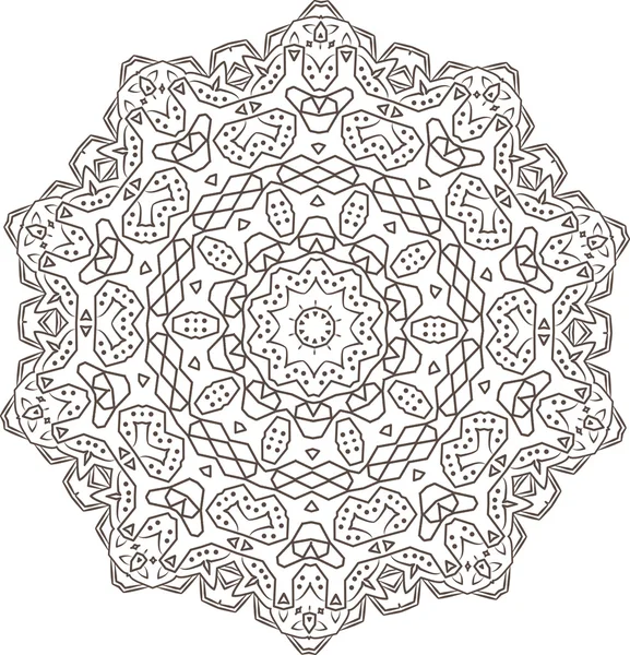 Mandala fractal étnico — Vector de stock