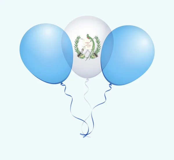 Globos Bandera Nacional de Guatemala — Vector de stock