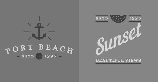 Beach Sea Bar Elementi — Vettoriale Stock