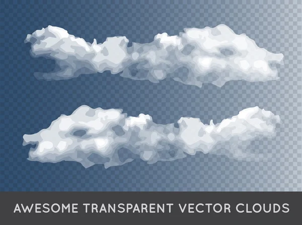 Awesome transparante wolken — Stockvector