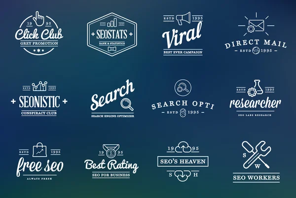 SEO Search Engine Optimisation Icons — Stock vektor