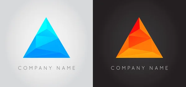 Trendy Crystal Triangulated Gem Logo —  Vetores de Stock