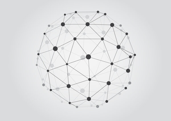 Black and White Lattice Shape Object