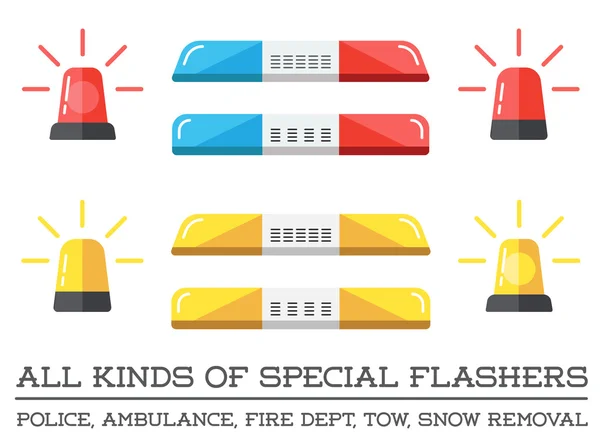 Special Flashers of Emergency — Stockvector