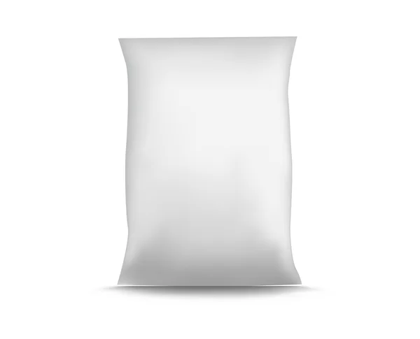 空白的白色铝箔食品包装 — 图库矢量图片