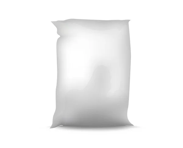 空白的白色铝箔食品包装 — 图库矢量图片
