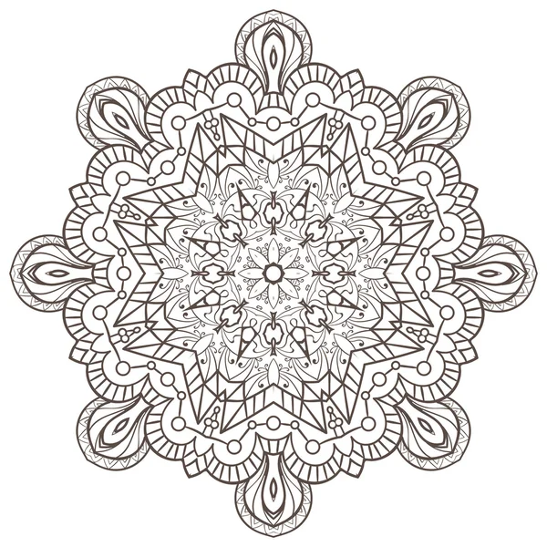 Etnik fraktal Mandala — Stok Vektör