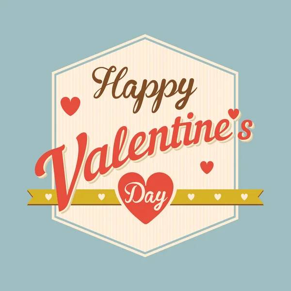 Happy Valentine's Day Label — Stock Vector