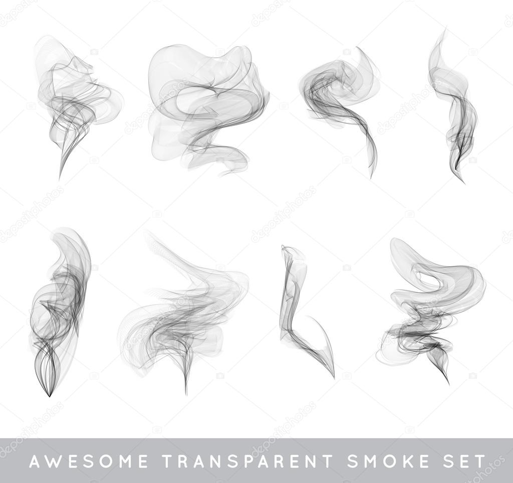 Set Of Realistic Cigarette Smoke Vector Image By C Ckybe Vector Stock