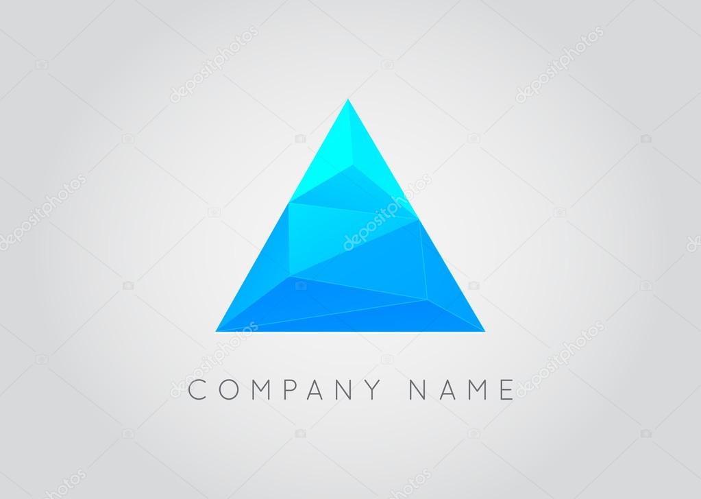 Trendy Crystal Triangulated Gem Logo Element Perfect for Business Geometric Low Polygon Style Visual Identity Vector