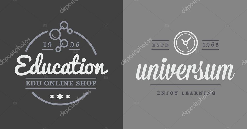 Set of Vector Education Icons Illustration can be used as Logo or Icon in premium quality