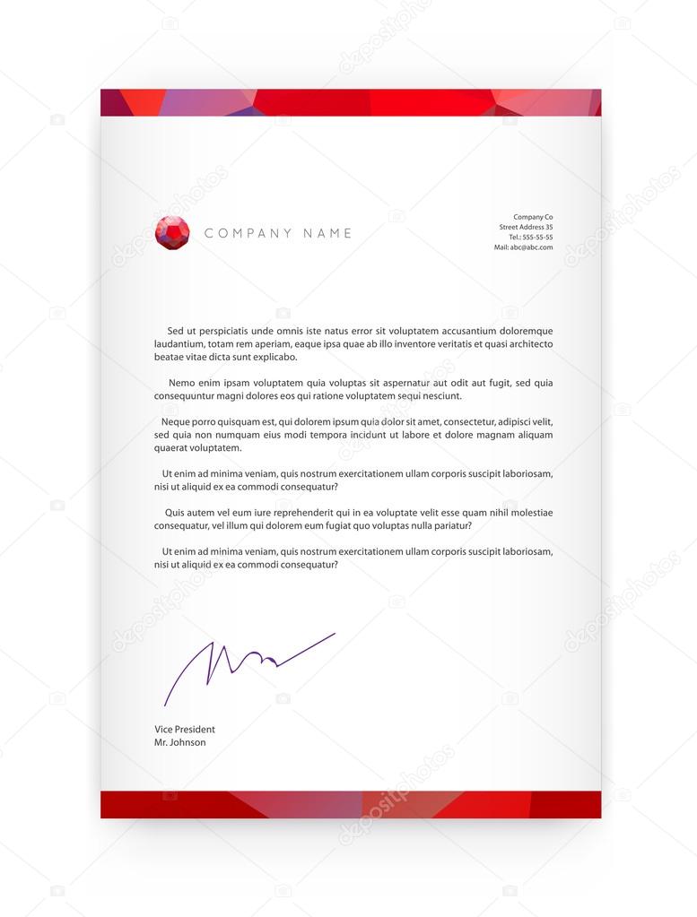 Visual identity with letter logo elements polygonal style Letterhead and geometric triangular design style brochure cover template mockups for business with Fictitious name