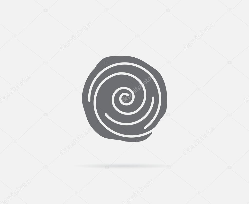 Cinnamon Bun Roll Vector Element or Icon, Illustration Ready for Print or Plotter Cut or Using as Logotype with High Quality