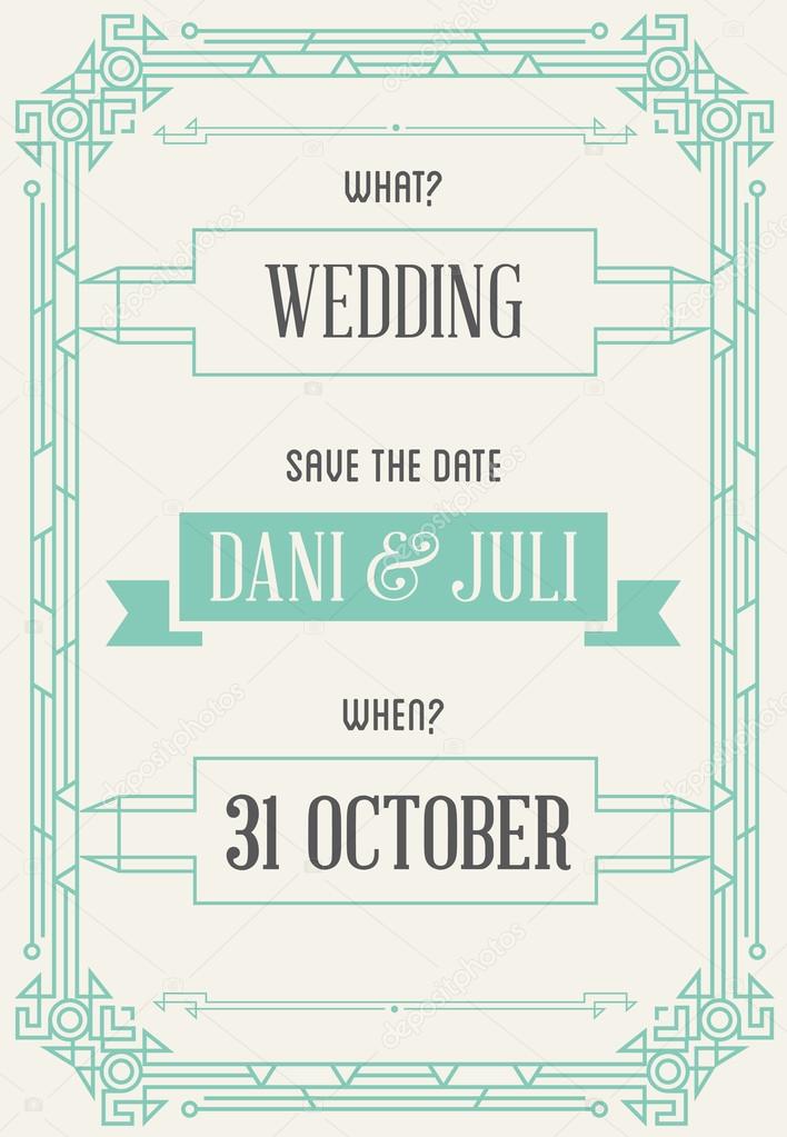 Great Style Invitation in Art Deco