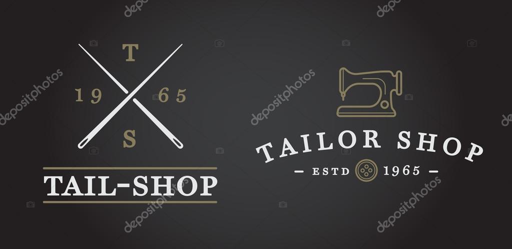 Set of Vector Tailoring Tailor Sew Elements and Sewing Knitting Illustration can be used as Logo or Icon in premium quality