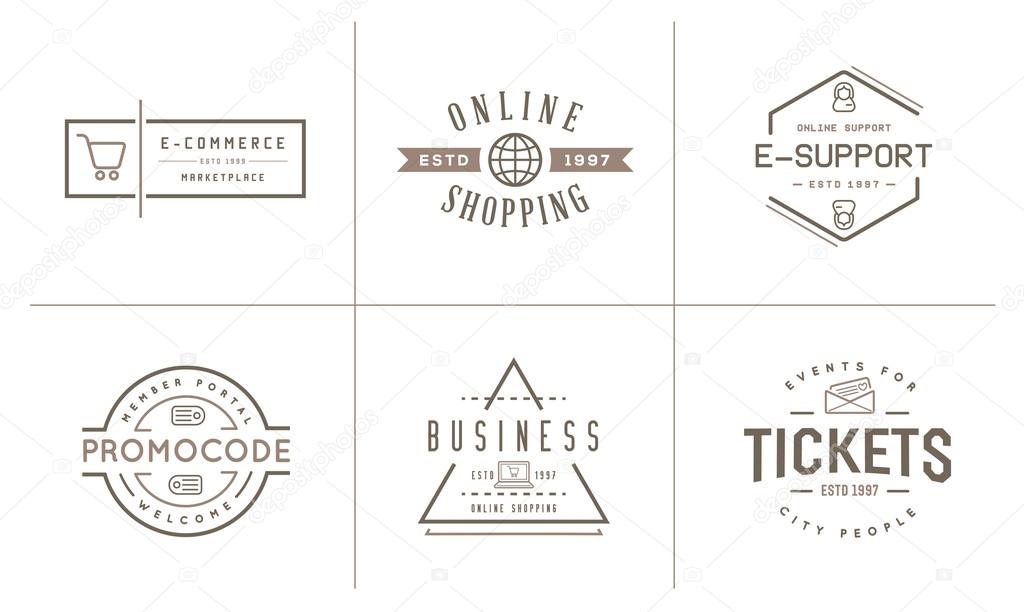 Set of Vector E-Commerce Icons Shopping and Online can be used as Logo or Icon in premium quality