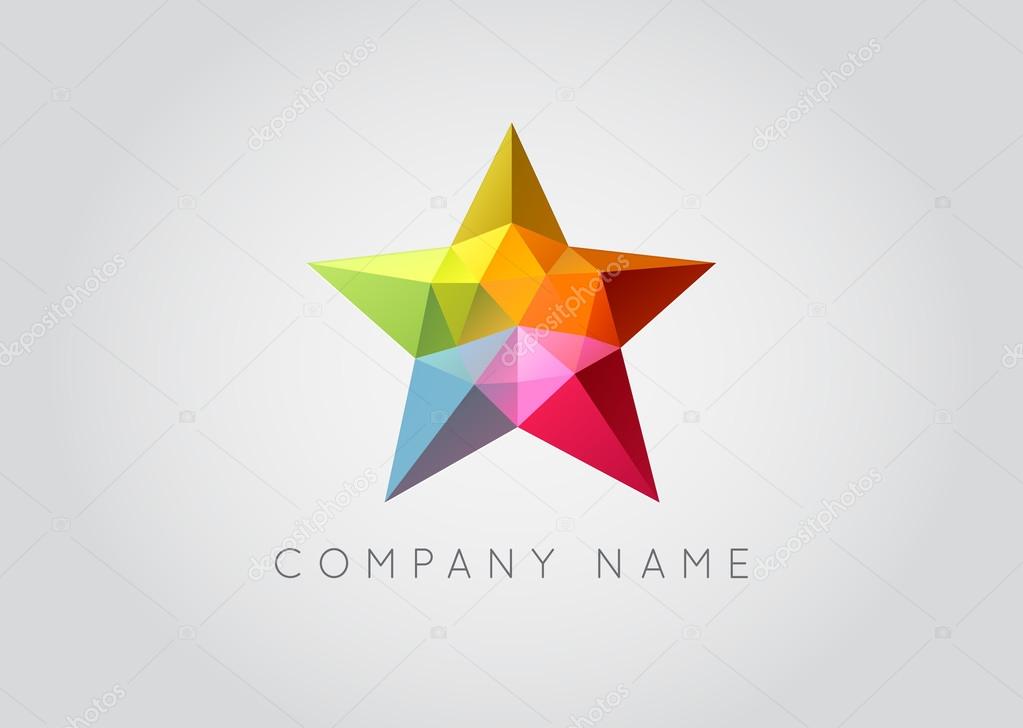 Trendy Crystal Triangulated Gem Logo Element Perfect for Business Geometric Low Polygon Style Visual Identity Vector