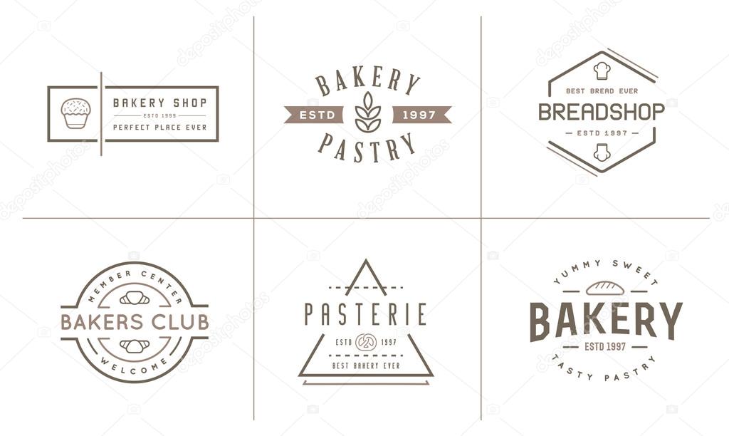 Bakery Pastry Elements and Bread Icons