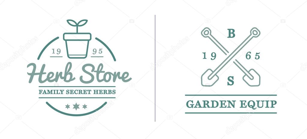 Set of Vector Garden and Farm Elements and Fruits or Vegetables Icons Illustration can be used as Logo or Icon in premium quality