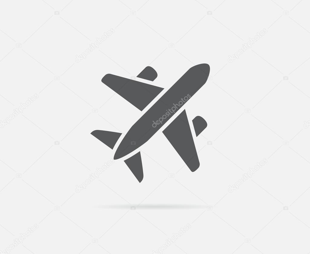 Aircraft or Airplane Icon Vector Silhouette
