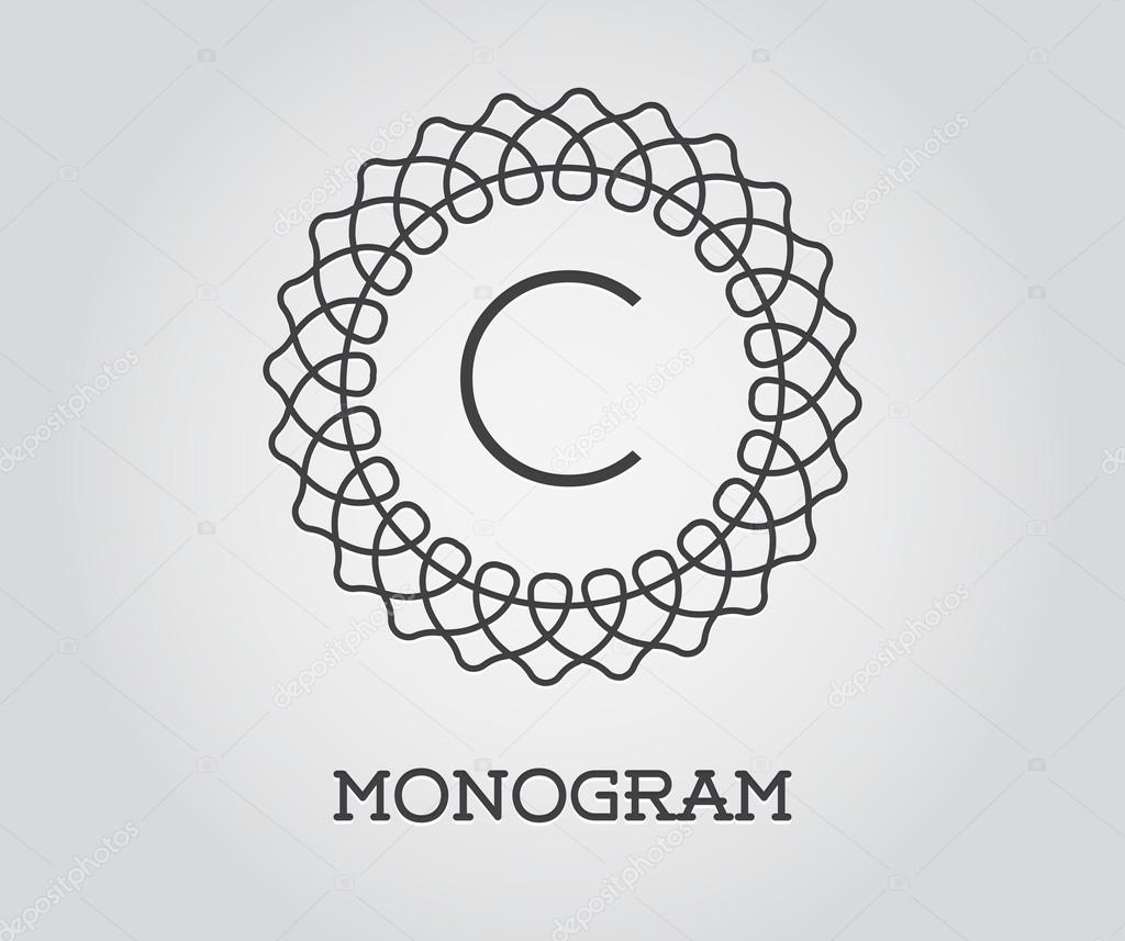 Monogram Design Template With Letter C Stock Vector C Ckybe 88103312