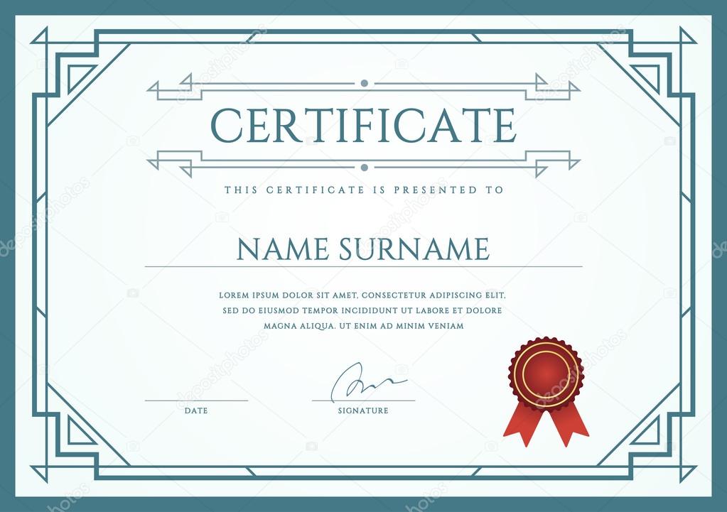 Certificate or Diploma Template