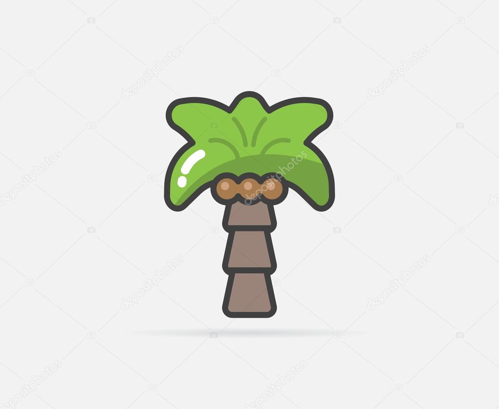 Vector Illustration of the Palm can be used as Logo or Icon