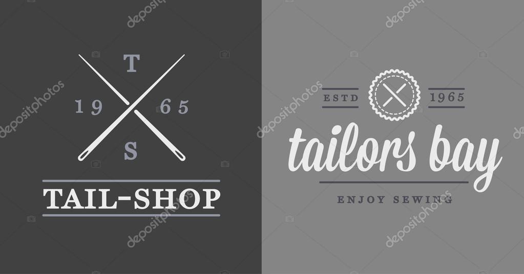 Set of Vector Tailoring Tailor Sew Elements and Sewing Knitting Illustration can be used as Logo or Icon in premium quality