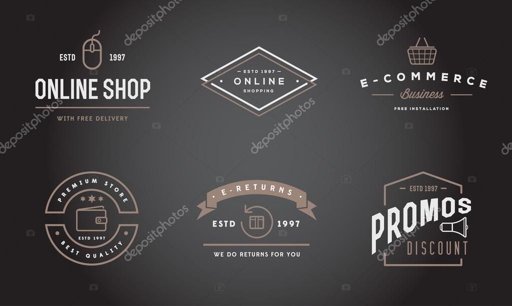 Set of Vector E-Commerce Icons Shopping and Online can be used as Logo or Icon in premium quality