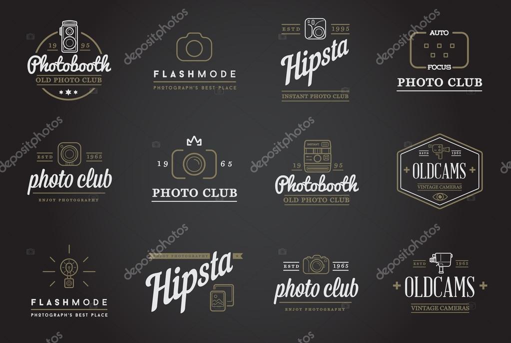 Set of Vector Photo Camera Photography Elements and Video Camera Icons Illustration can be used as Logo or Icon in premium quality