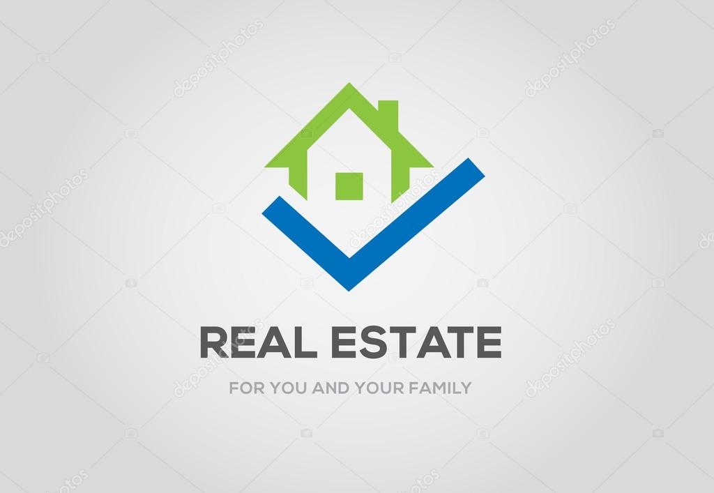 Template logo for real estate agency or cottage town elite class. Real estate logo