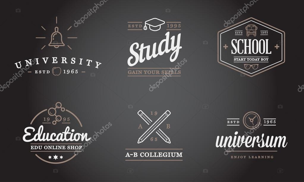 Set of Vector Education Icons Illustration can be used as Logo or Icon in premium quality