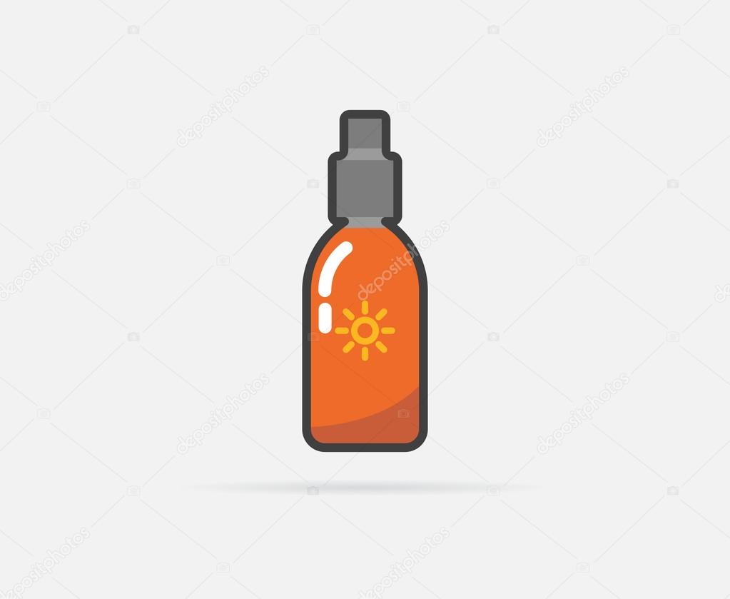 Vector Illustration of Sunscreen can be used as Logo or Icon