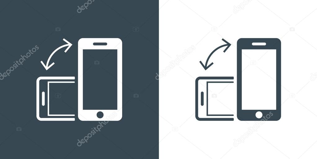 Rotate Smartphone or Cellular Phone Icons