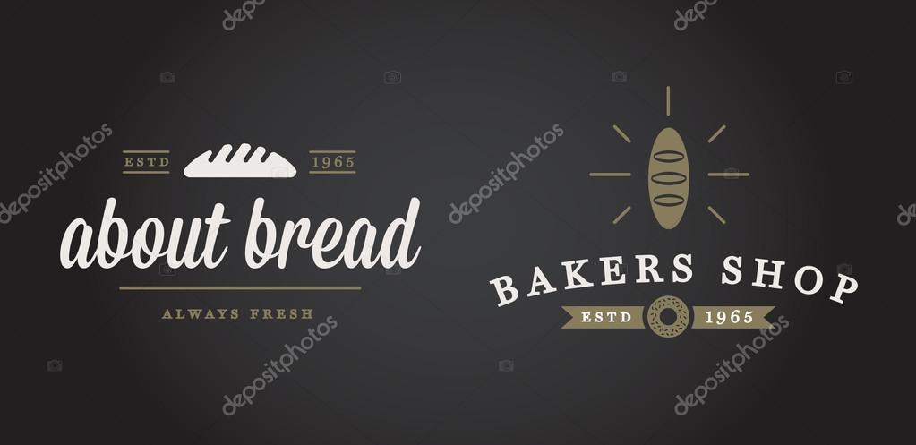 Set of Vector Bakery Pastry Elements and Bread Icons Illustration can be used as Logo or Icon in premium quality
