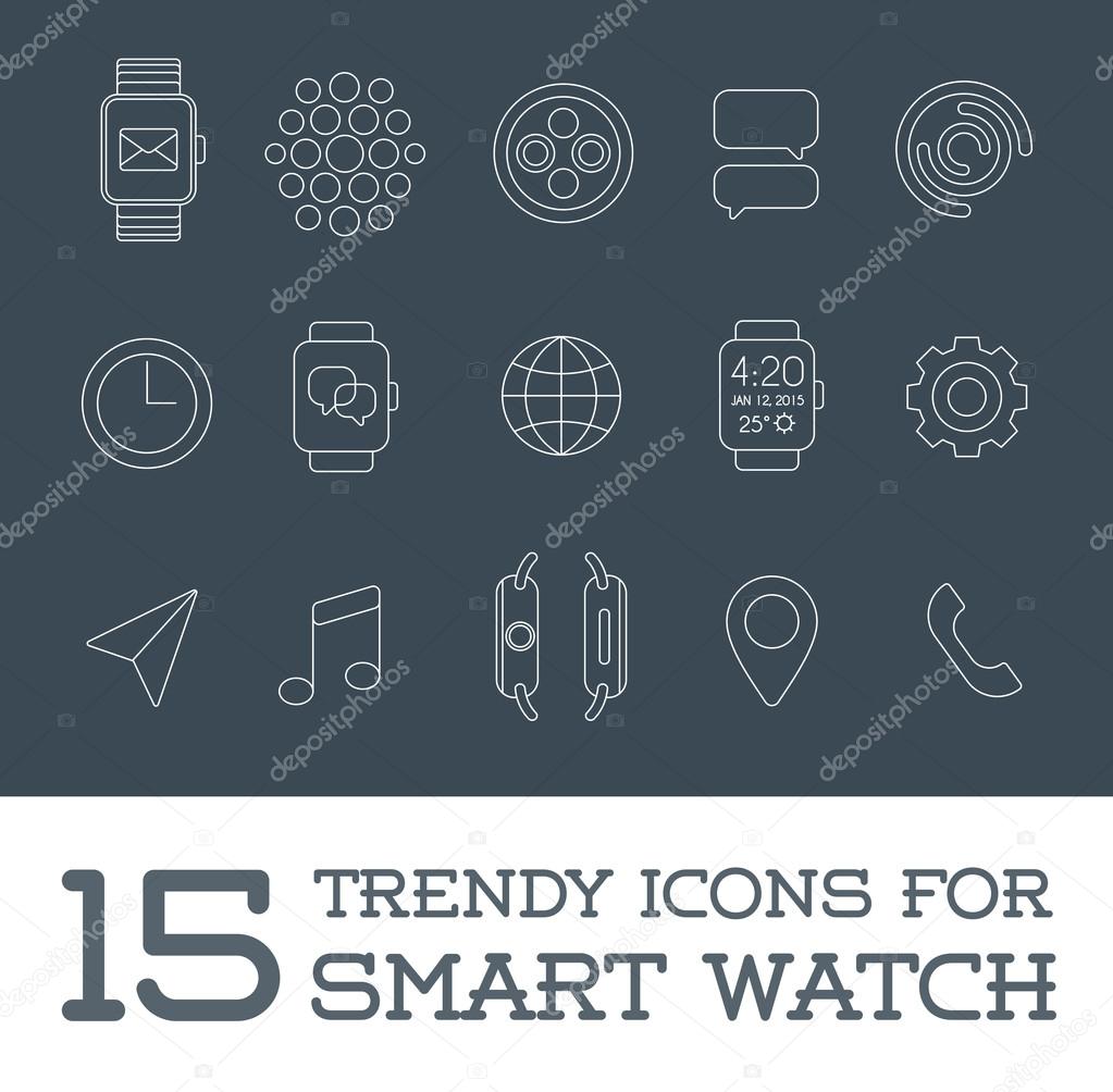 15 Fresh Smart Watch Icons