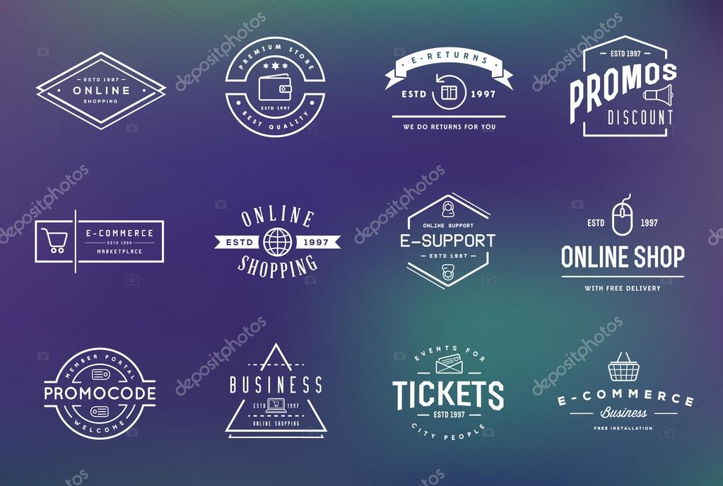 Set of Vector E-Commerce Icons Shopping and Online can be used as Logo or Icon in premium quality