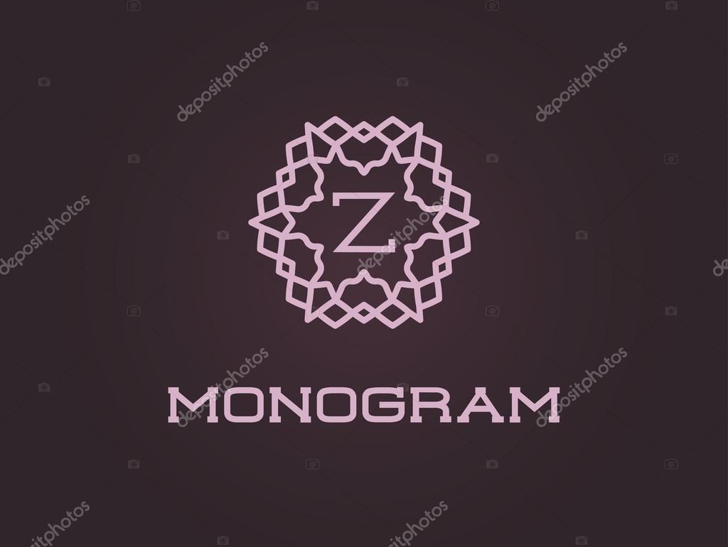 Compact Monogram Design Template with Letter Z. Vector Illustration Premium Elegant Quality