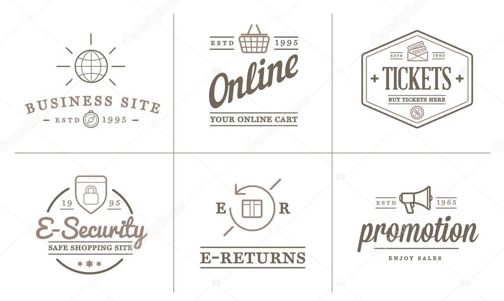 Set of Vector E-Commerce Icons Shopping and Online can be used as Logo or Icon in premium quality