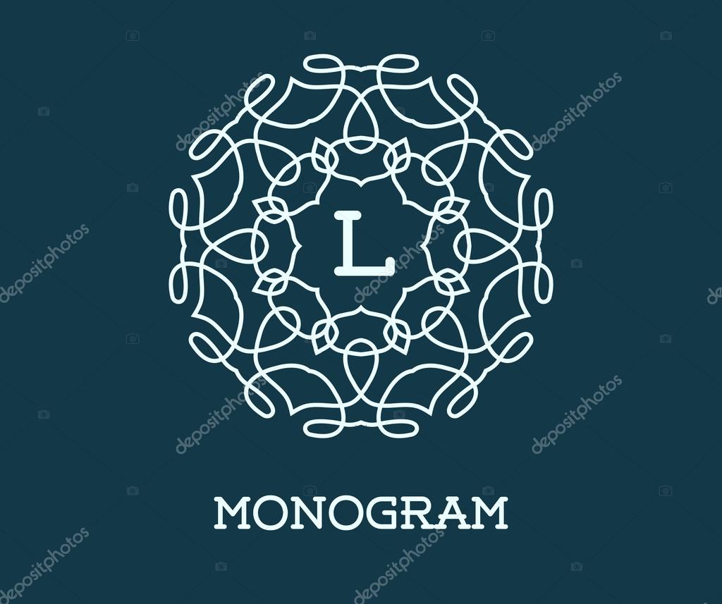 Monogram Design Template with Letter L Vector Illustration Premium Elegant Quality